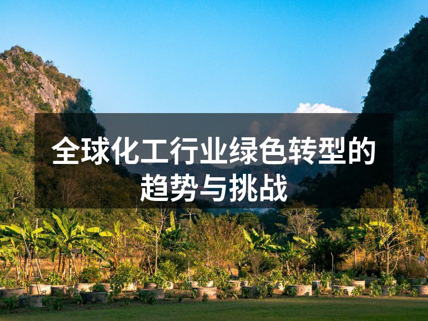 全球化工行业绿色转型的趋势与挑战