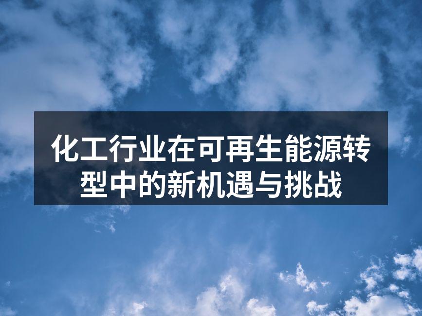化工行业在可再生能源转型中的新机遇与挑战